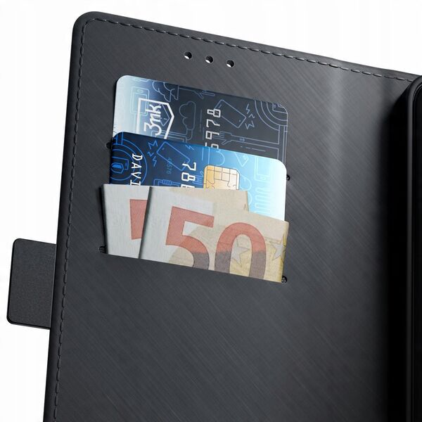 Etui z klapką 3MK Wallet Case do Xiaomi Redmi Note 14 4G czarny