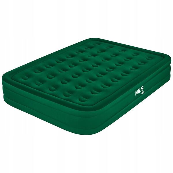 NC2808 MATERAC DWUOSOBOWY KING SIZE ZIELONY + POMPKA ELEKTRYCZNA NILS CAMP