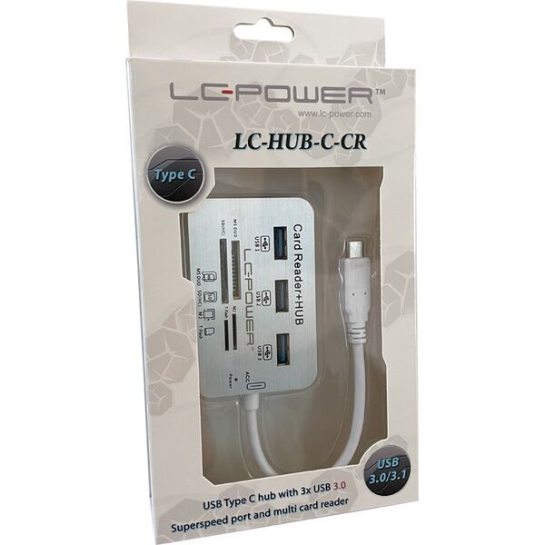 HUB USB LC-Power USB Hub LC-Power USB 3.0 3-Port MULTI extern Typ-C