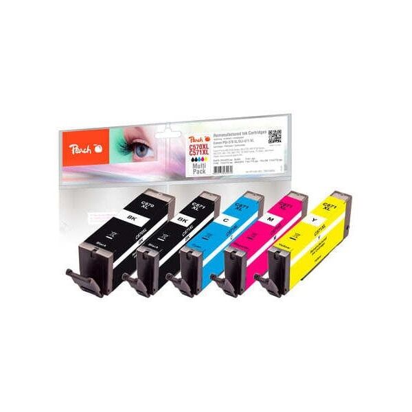 Tusz PEACH PI100-302 Canon PGI-570XL/CLI-571XL MultiPack | bk, pbk, c, m, y