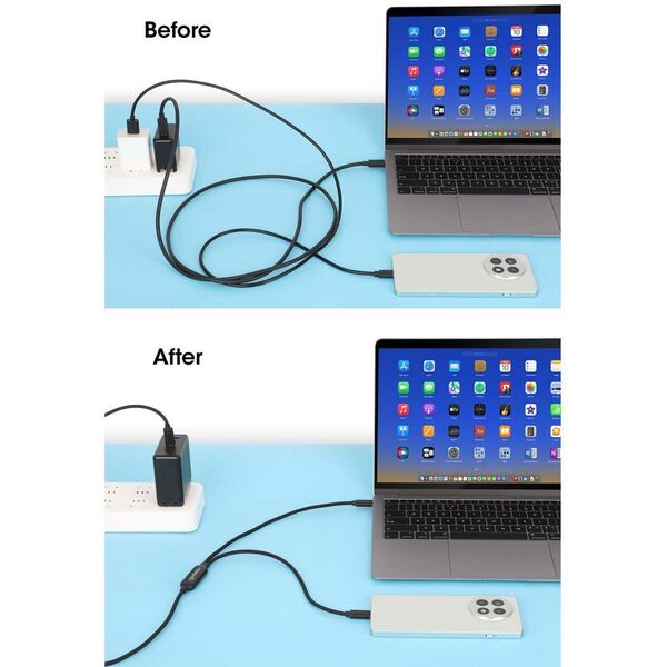 Manhattan 355810 kabel USB 2 m USB C 2 x USB C Czarny