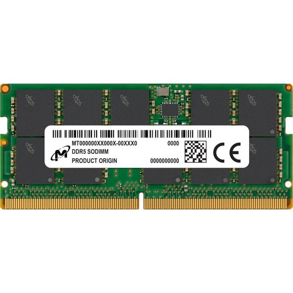Micron - DDR5 - Modul - 16 GB - SO DIMM 262-PIN - 5600 MHz / PC5-44800 - CL46 - ECC