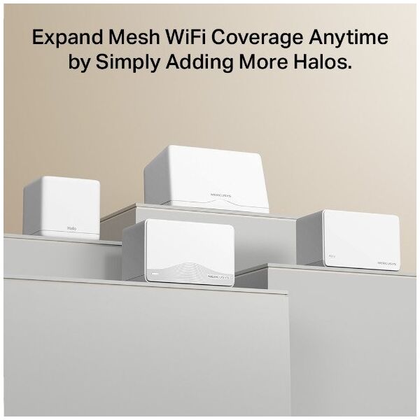 MERCUSYS Halo H25BE(3-pack) WiFi7 Mesh (BE3600,2,4GHz/5GHz,3xGbELAN/WAN)