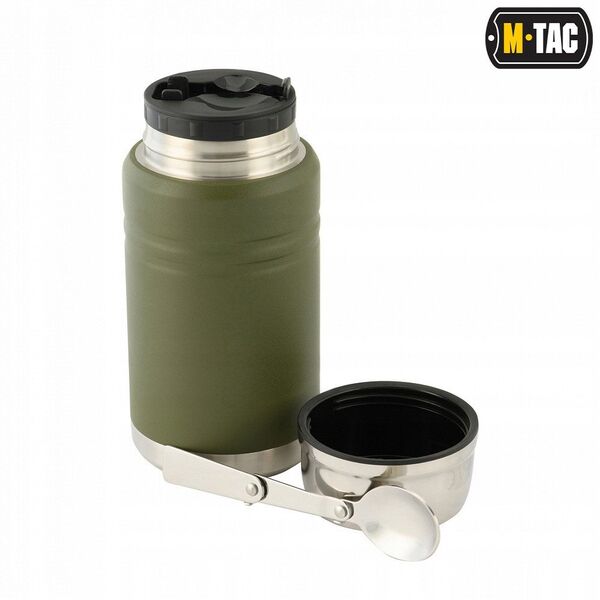 Termos obiadowy z łyżką ze stali Inox M-TAC Olive poj. 750 ml.