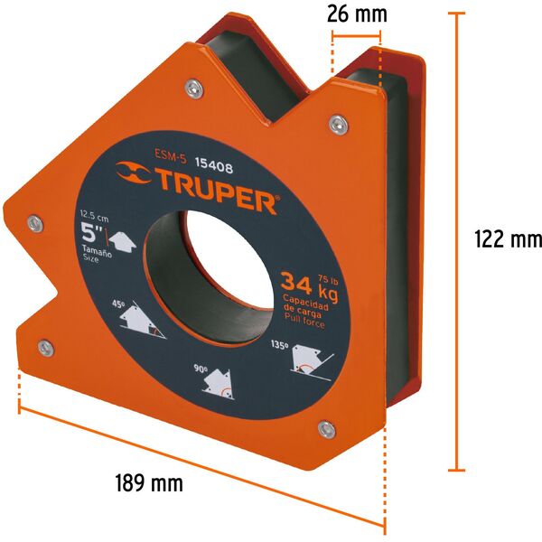 Truper Suvirinimo magnetas 122x189mm Truper®