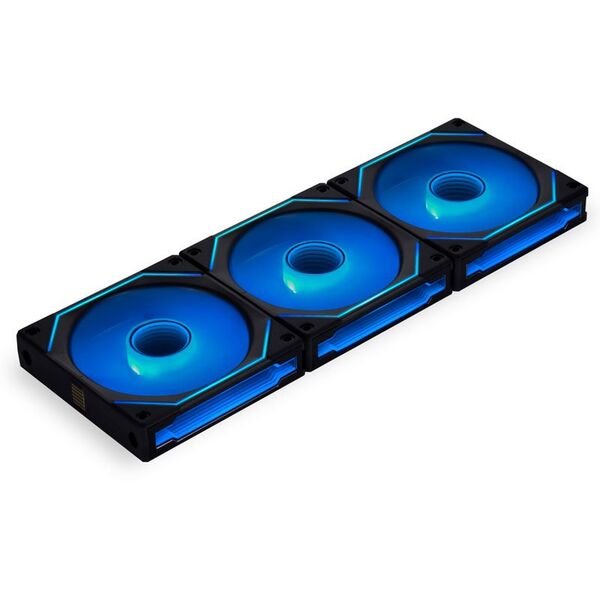 Lian Li UNI FAN SL-INF 120 ARGB Reverse Blade PWM Lfter, 3er Pack inkl. Controller - 120mm, schwarz