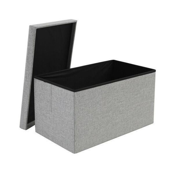 Pufa materiaowa szara 76x38x38cm Ruhhy 26131