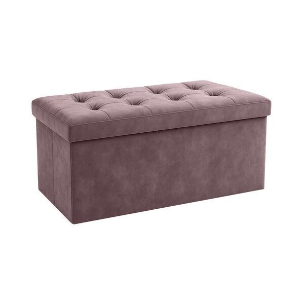Pufa welurowa szara 76x38x38cm Ruhhy 26130