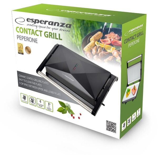 EKG013 Esperanza grill kontaktowy ceramiczny peperone