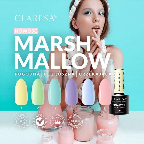 Claresa CLARESA lakier hybrydowy MARSHMALLOW 1 5g