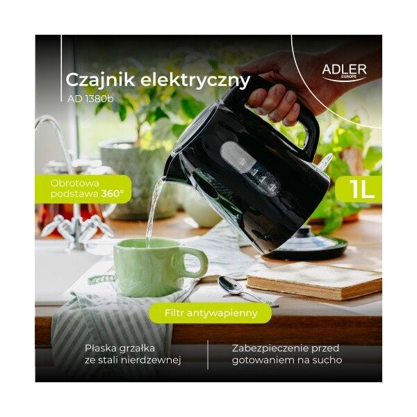 Czajnik elektryczny 1,0 L | STRIX | Obrotowa podstawa |