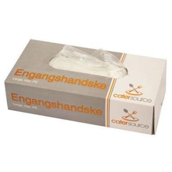Handske Engangs Catersource str L 240x120x63 mm i boks LDPE,450 stk/pk