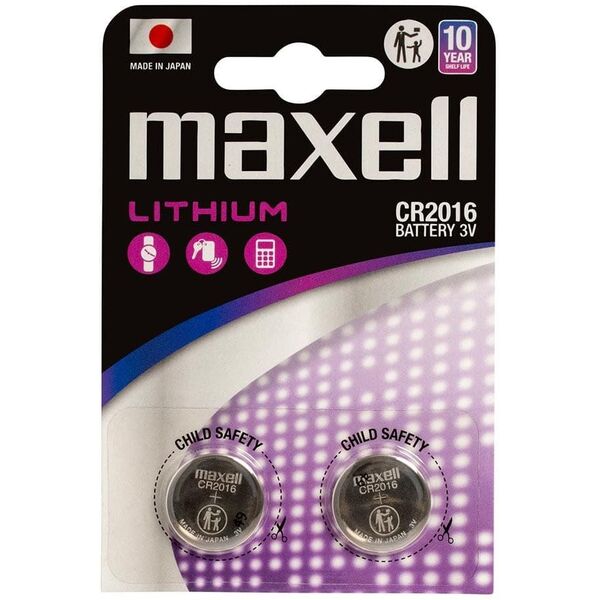 Maxell 12239100 bateria do użytku domowego Jednorazowa bateria CR2016 Lithium-Manganese Dioxide (LiMnO2)