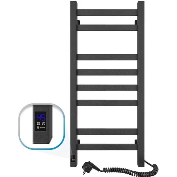 Navin Ηλεκτρική κρεμάστρα πετσετών Navin Avangard 360*800 Αισθητήρας δεξιά μαύρο 12-228053-3680