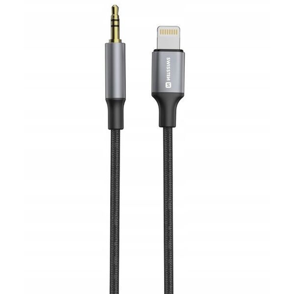 Swissten Αντάπτορας Ήχου Υφασμάτινος Lightning - Καλώδιο Jack 3.5mm 1.5m