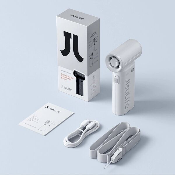 Mini dmuchawa Jisulife Handheld Fan Life9 5000mAh przenośny wiatraczek wentylator USB - szary