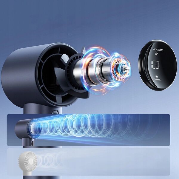 Mini dmuchawa Jisulife Handheld Fan Pro1 FA53 (ABS) przenośny wiatraczek wentylator USB - niebieski