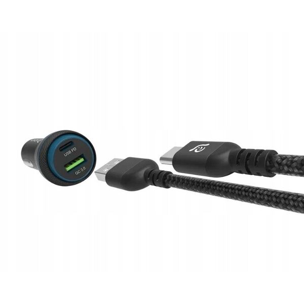 Adam Elements Omnia C1+ - ładowarka samochodowa USB-C/USB-A 45W czarna - Gwarancja bezpieczeństwa. Proste raty. Bezpłatna wysyłka od 170 zł.