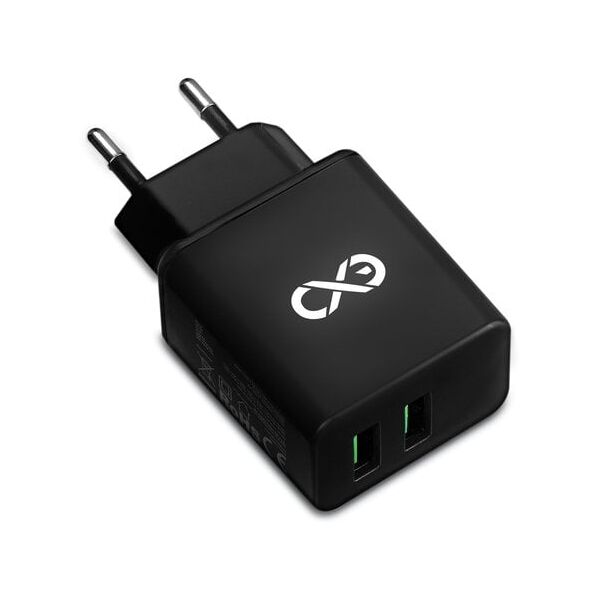 Ładowarka sieciowa eXc Basic 2 x USB-A 18W czarna - Gwarancja bezpieczeństwa. Proste raty. Bezpłatna wysyłka od 170 zł.