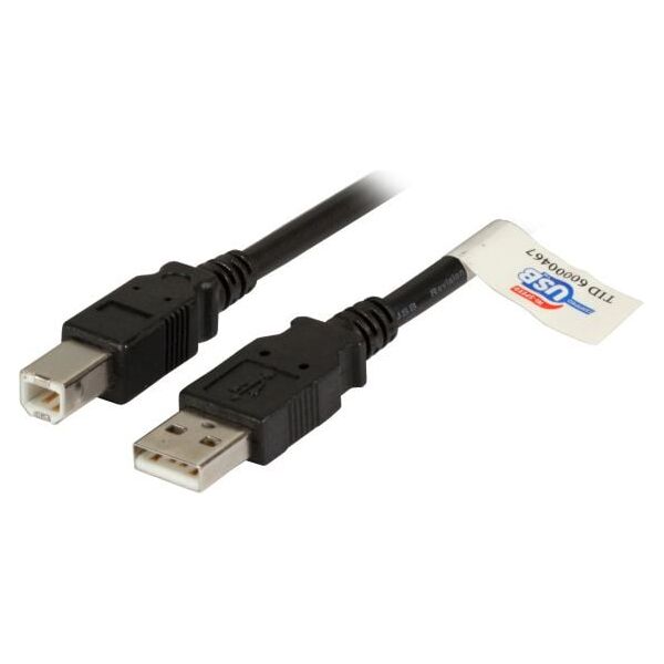 Kabel USB EFB USB-A - USB-B 1 m Czarny (K5256SW.1)
