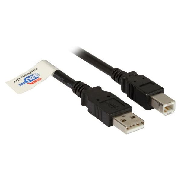 Kabel USB EFB USB-A - USB-B 1 m Czarny (K5256SW.1)