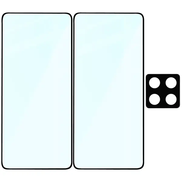 2x szkło na ekran + 1x szkło na aparat Bizon Edge 2 Pack do Xiaomi 14T Pro