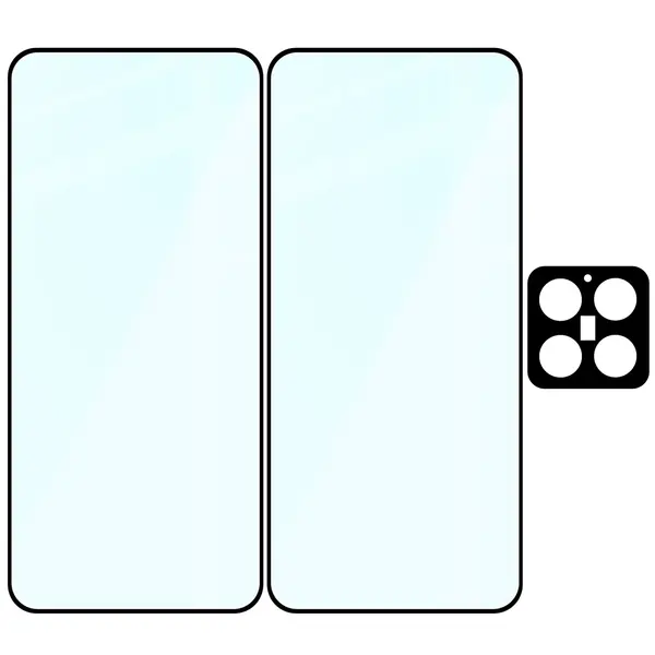 2x szkło na ekran + szkło na aparat Bizon Edge 2 Pack do Xiaomi 15