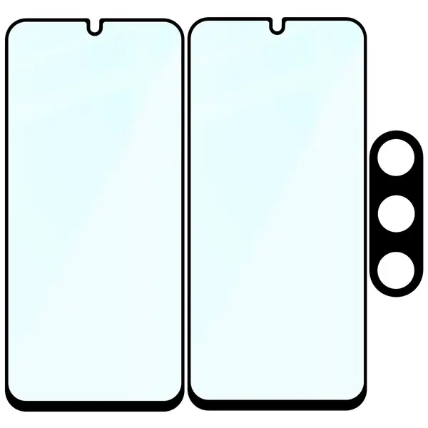 2x szkło na ekran + 1x na aparat Bizon Edge 2 Pack do Samsung Galaxy A26 5G