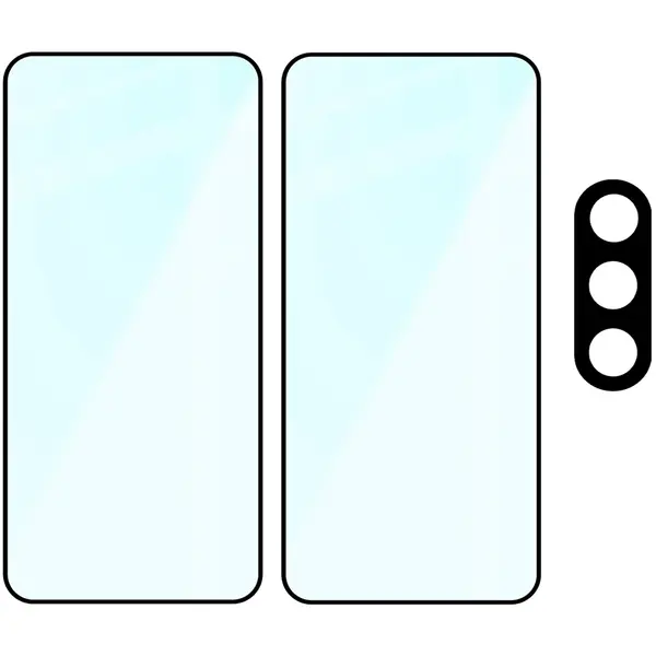 2x szkło na ekran + 1x na aparat Bizon Edge 2 Pack do Samsung Galaxy A56 5G