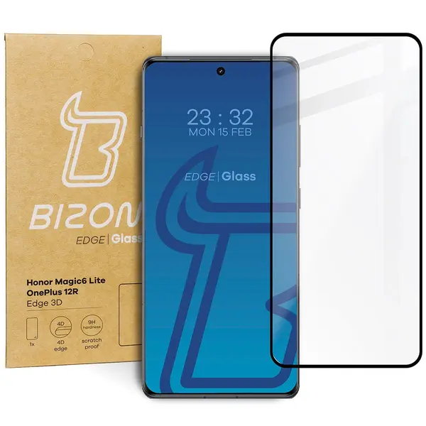 Szkło hartowane BIZON Glass Edge 3D do OnePlus 12R / Honor Magic6 Lite