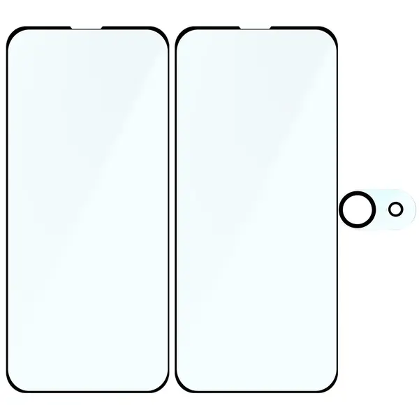 2x szkło na ekran + 1x szkło na aparat Bizon Edge 2 Pack do Apple iPhone 16e
