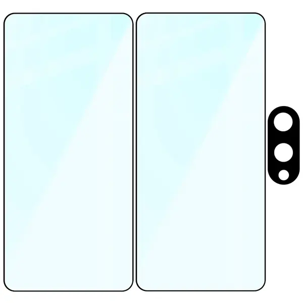 2x Szkło na ekran + szkło na aparat BIZON Edge Pack do Samsung Galaxy S25 Edge