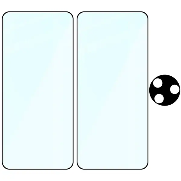 2x szkło na ekran + 1x na aparat Bizon Edge 2 Pack do Xiaomi Poco F7 Pro
