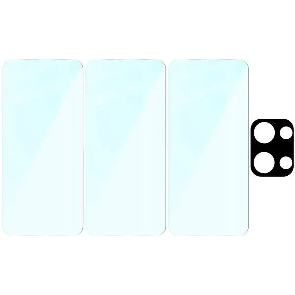3x szkło na ekran + 1x szkło na aparat Bizon Glass Clear 2 Pack do Oppo Reno13