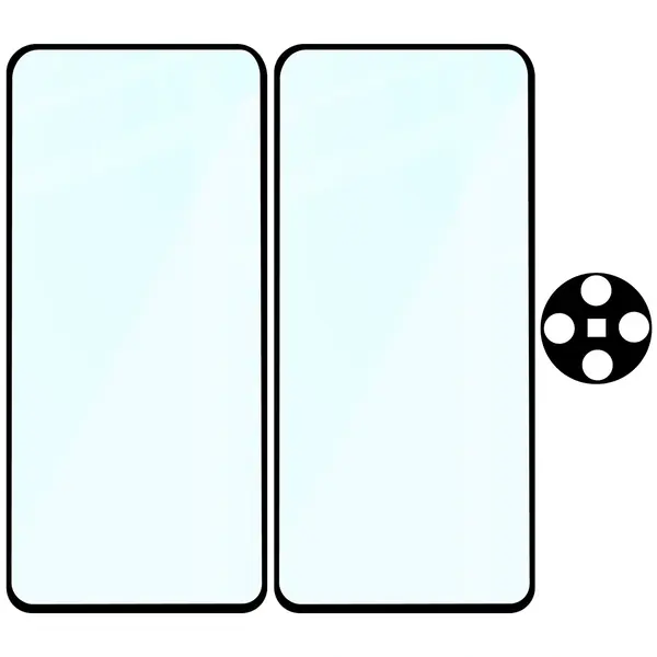 2x szkło na ekran + 1x szkło na aparat Bizon Edge 2 Pack do Oppo Find X8 Pro