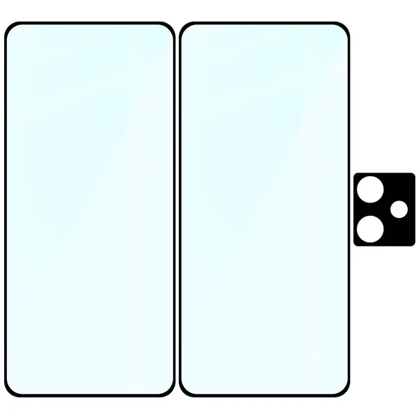 2x szkło na ekran + 1x szkło na aparat Bizon Edge 2 Pack do Realme GT 7 / 7T