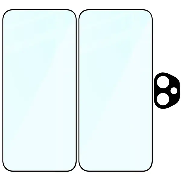 2x szkło na ekran + 1x szkło na aparat Bizon Edge 2 Pack do Honor 400