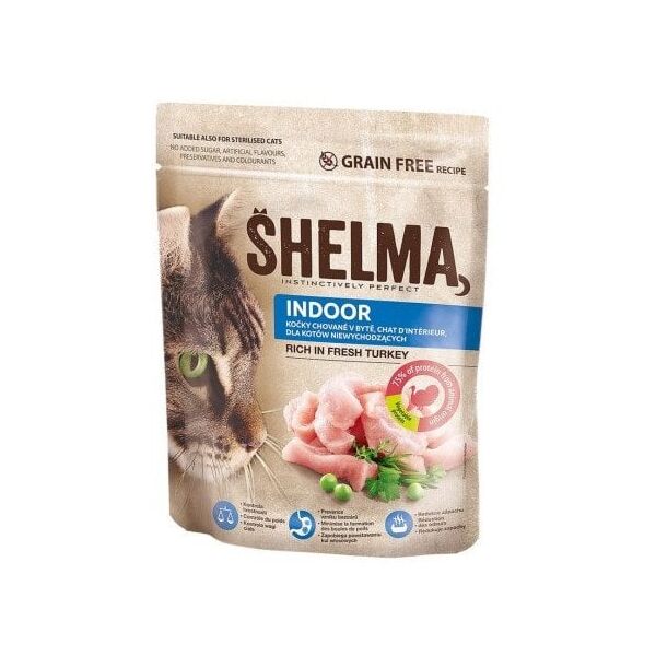 SHELMA karma sucha INDOOR. Z indykiem 750g