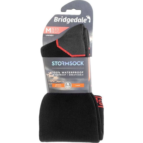 Bridgedale Skarpety wodooszczelne Bridgedale StormSock Heavy Knee - black/red 36 - 39