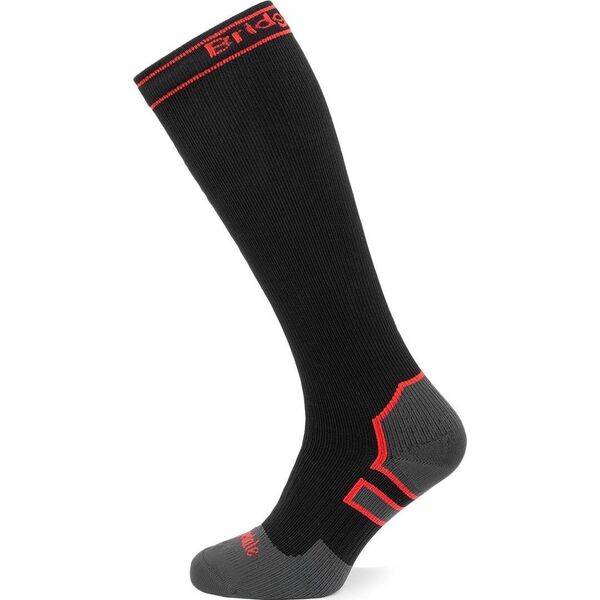 Bridgedale Skarpety wodooszczelne Bridgedale StormSock Heavy Knee - black/red 36 - 39