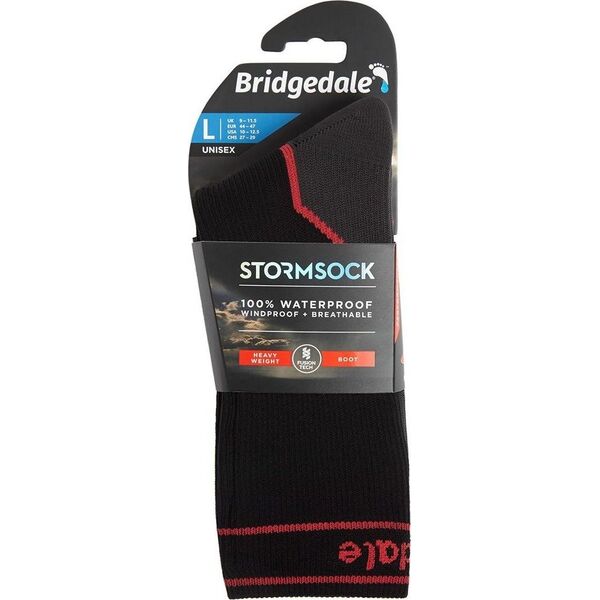 Bridgedale Skarpety Bridgedale wodoodporne StormSock Heavy Boot - black/red 44 - 47