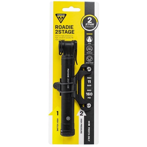 Pompka Topeak Roadie 2STAGE, czarna, HP/HV