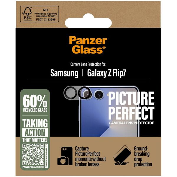 Tempered lens glass PanzerGlass PicturePerfect for Samsung Galaxy Z Flip7