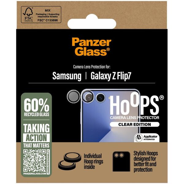 Tempered lens glass PanzerGlass Hoops for Samsung Galaxy Z Flip7