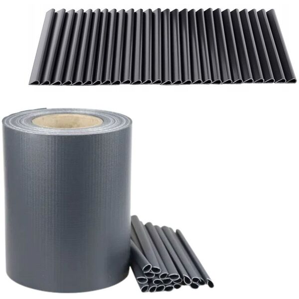 Taśma Ogrodzeniowa Ochrona UV 20 Klipsów Szara 450 g/m 19x35m LEAN