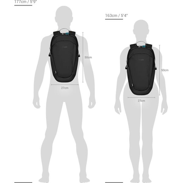 Pacsafe Plecak wodoszczelny antykradzieżowy 18l Pacsafe ECO CX Econyl - niebieski