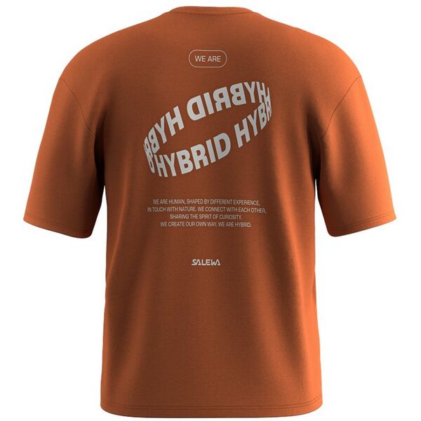 Koszulka z nadrukiem Salewa Eagle Hybrid Loose T-Shirt - bombay brown rozmiar: l