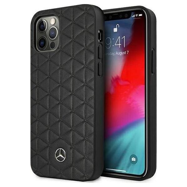 Mercedes Mercedes MEHCP12LSPSBK iPhone 12 Pro Max 6,7" czarny/black hardcase Leather Quilted Embossed