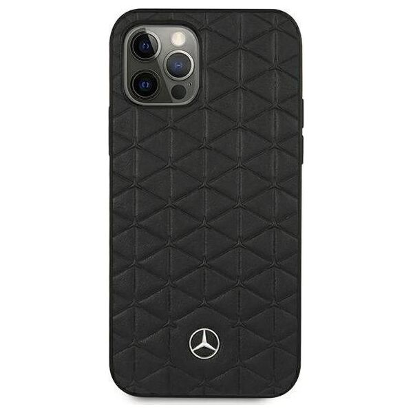 Mercedes Mercedes MEHCP12LSPSBK iPhone 12 Pro Max 6,7" czarny/black hardcase Leather Quilted Embossed