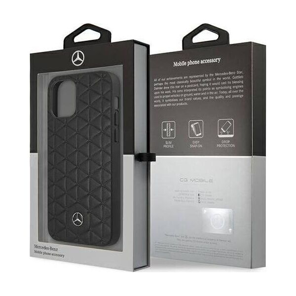 Mercedes Mercedes MEHCP12LSPSBK iPhone 12 Pro Max 6,7" czarny/black hardcase Leather Quilted Embossed